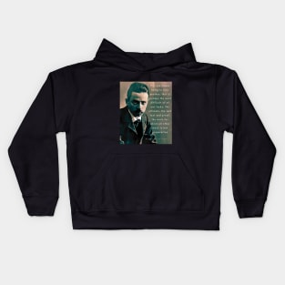 Copy of Rainer maria Rilke portrait and quote: “For one human being to love another...” Kids Hoodie